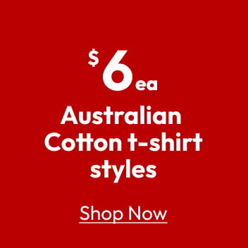 Australian Cotton t-shirt styles