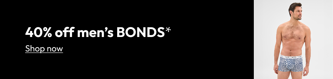 40% off men’s BONDS*