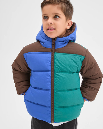 Boys 1-8 Reversible hooded puffer jacket