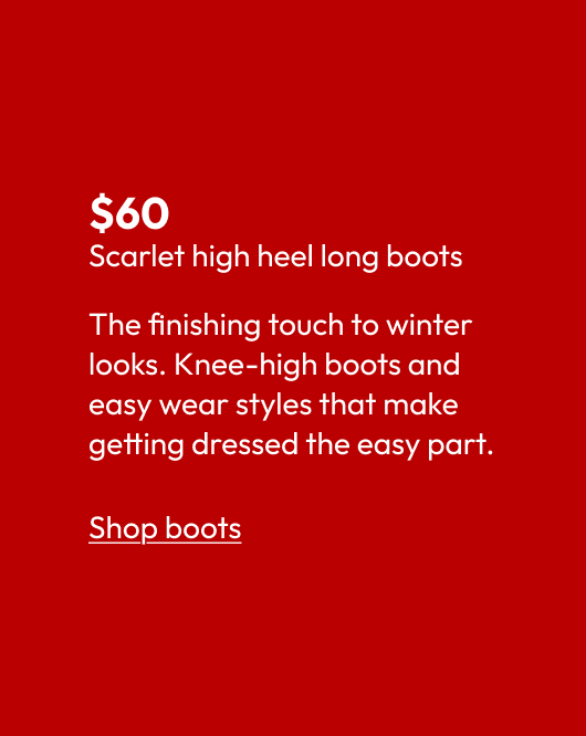 Scarlet high heel long boots