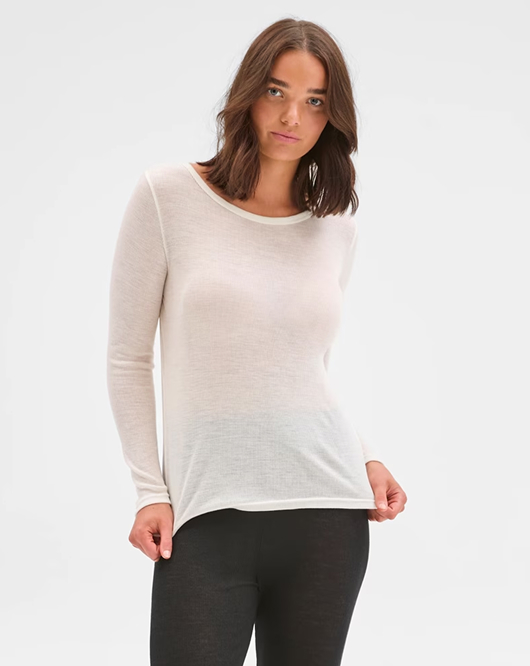 Merino wool blend long sleeve thermal top