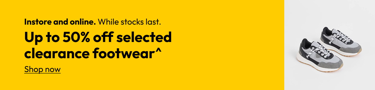 Up to 50% off selected clearance footwear^