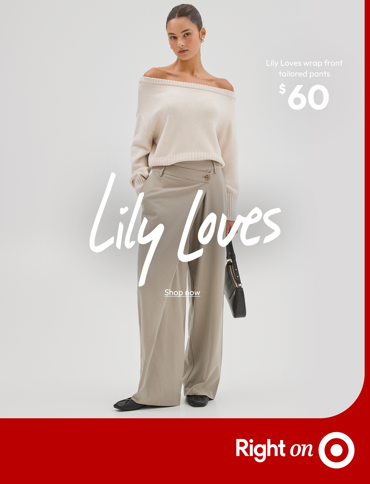 Lily Loves wrap front tailored pants
