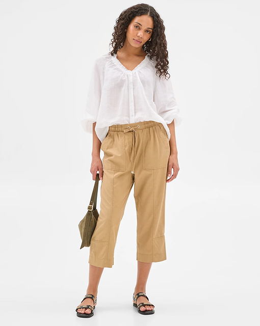 Seamed 3/4 jogger pants