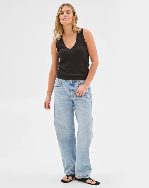 Lily Loves v-neck rib tank top
