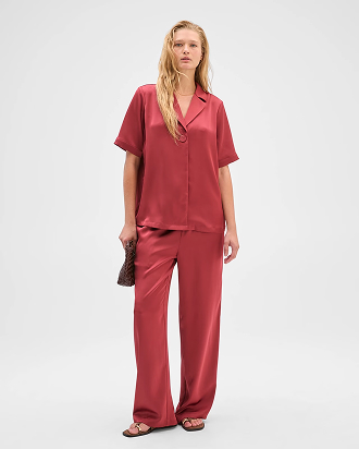 Preview satin short sleeve shirt