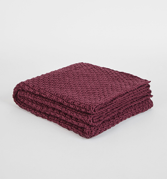Chunky cotton knit throw