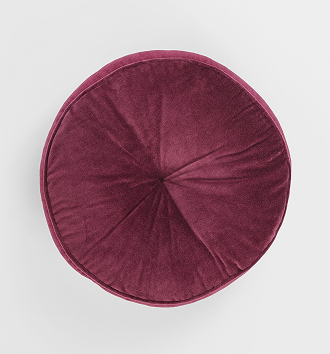 Velvet round cushion