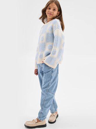 Barrel leg denim jeans