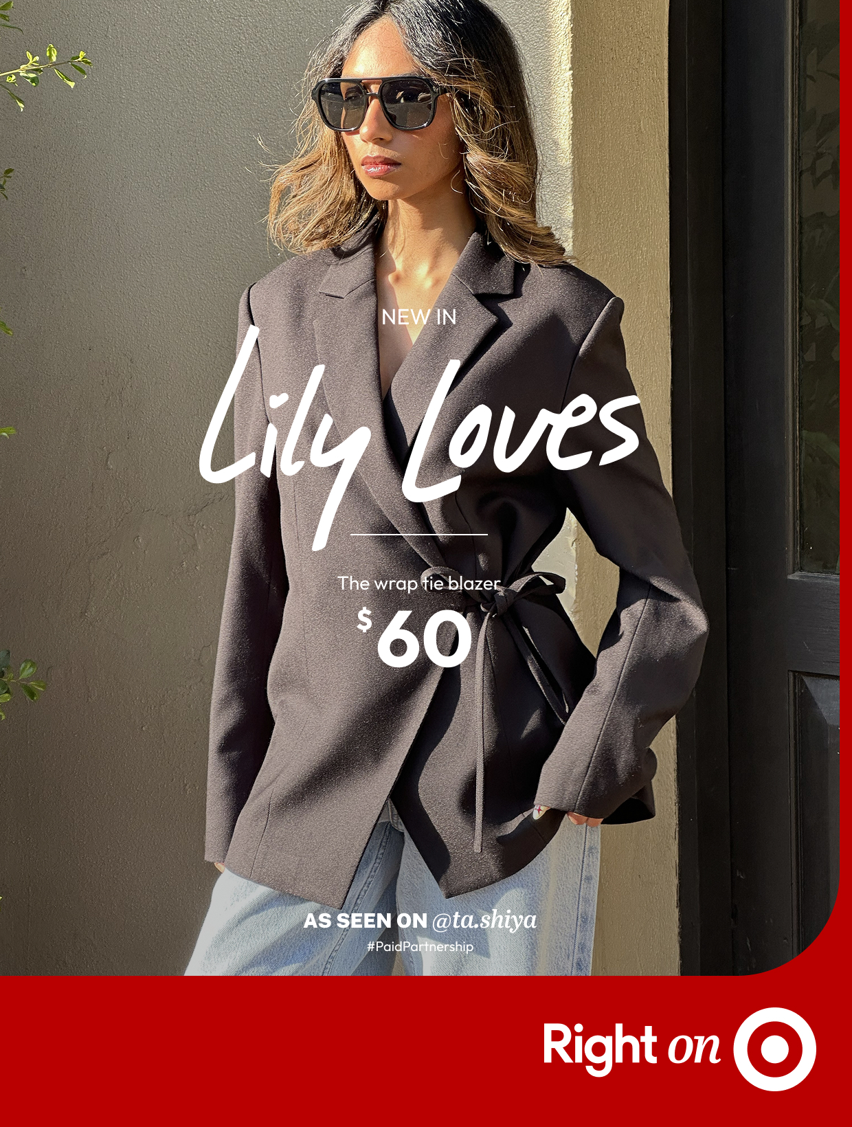 Lily Loves The wrap tie blazer