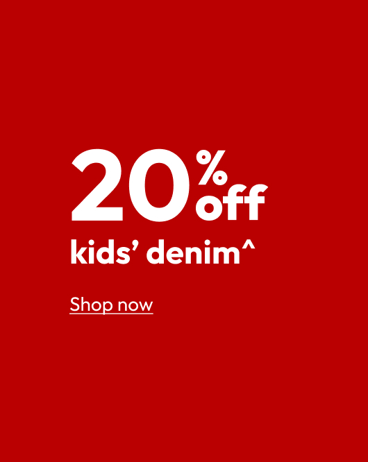 20% off kids denim^