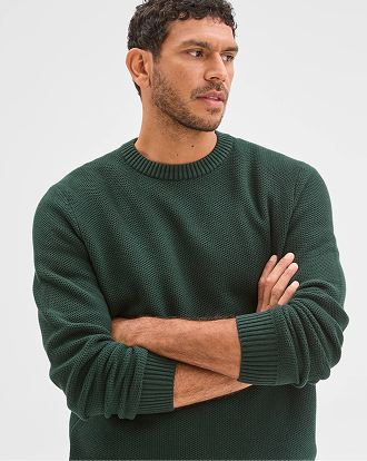 Australian Cotton midweight honeycomb knit jumper