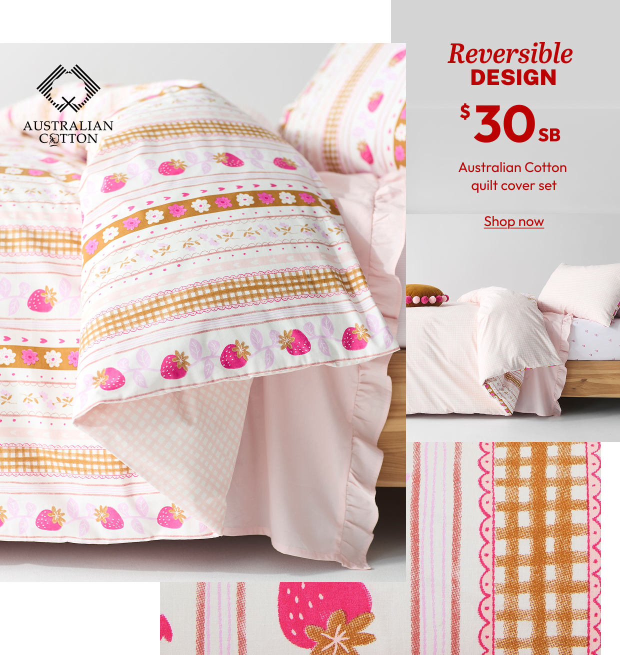 Australian Cotton quilt cover set