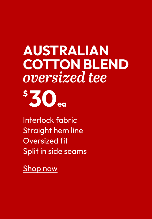 Interlock fabric Straight hem line Oversized fit Split in side seams