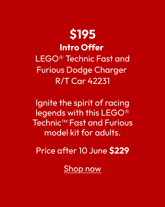 LEGO® Technic Fast and Furious Dodge Charger R/T Car 42231
