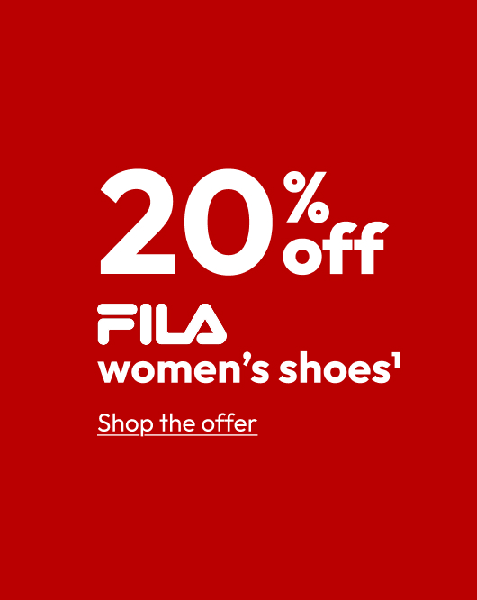 20% off FILA women's shoes