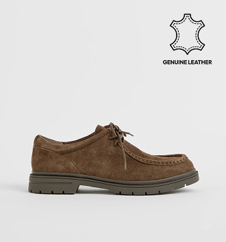 Genuine suede moccasin shoe
