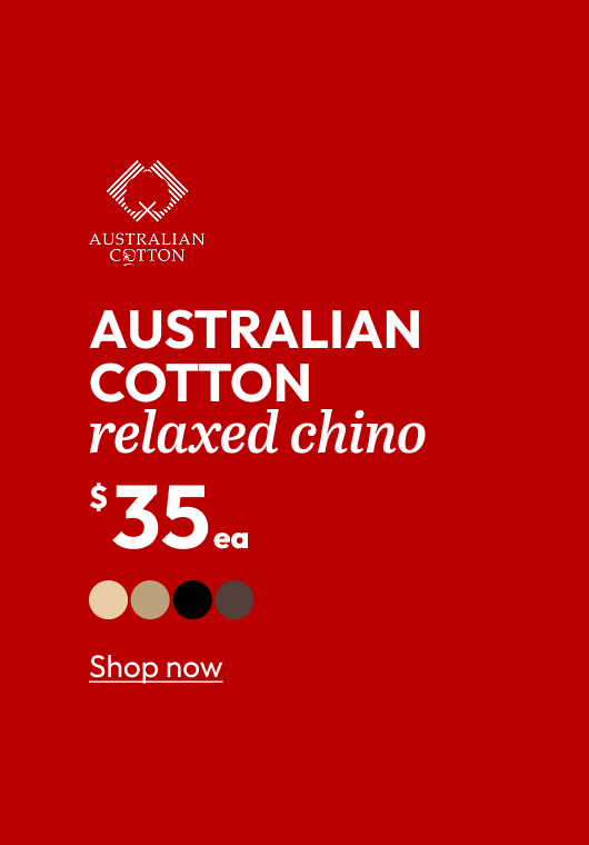 AUSTRALIAN COTTON relaxed chino