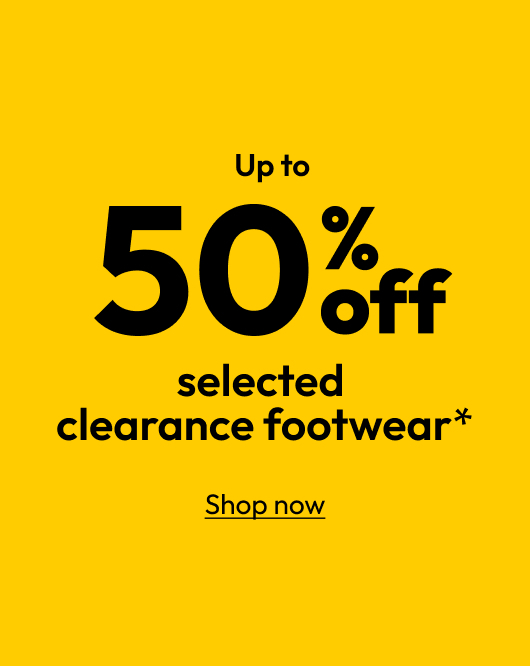 Up to 50% off selected clearance footwear*