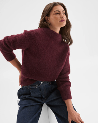 Petites plush knit jumper