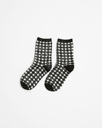 Australian Cotton blend fashion print crew length socks