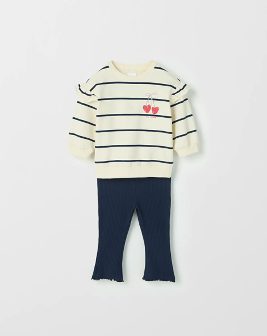 Baby Fleece Top & Rib Pants