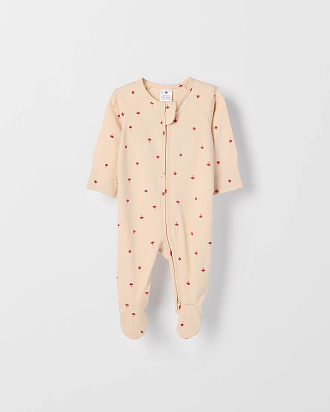 Baby organic cotton zip coverall