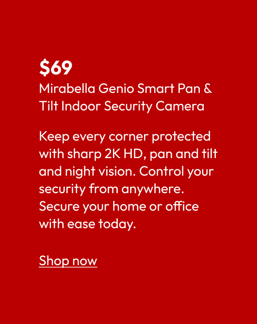 Mirabella Genio Smart Pan & Tilt Indoor Security Camera