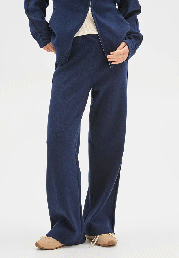 Active stripe trackpants or wide leg pants