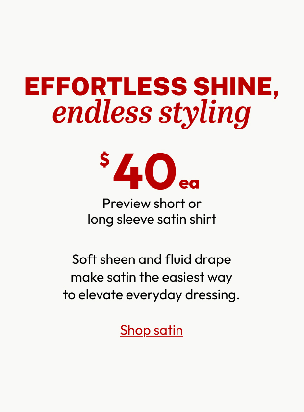EFFORTLESS SHINE, endless styling