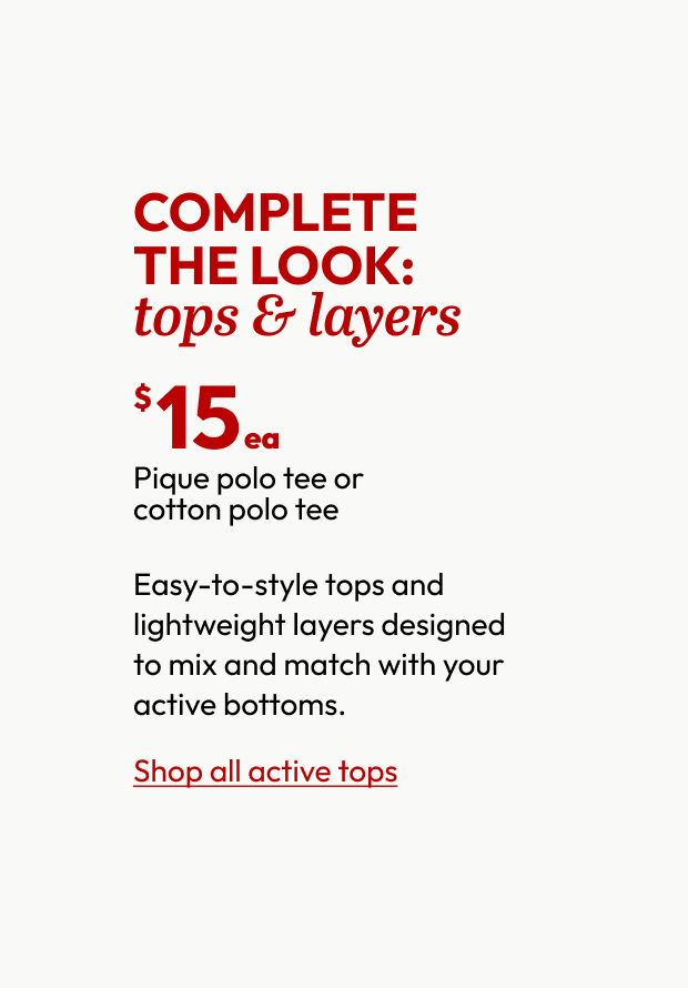 Shop all active tops