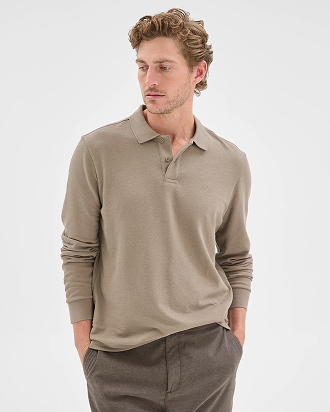 Australian Cotton blend boucle polo top