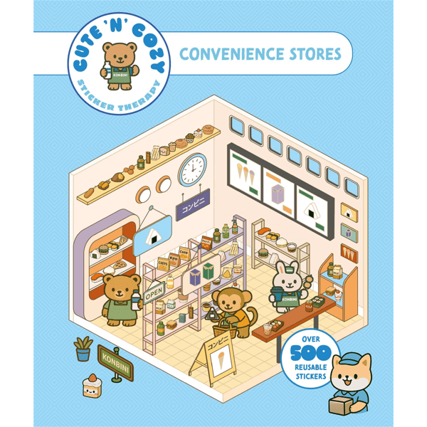 Cute 'n' Cozy Sticker Therapy: Convenience Stores - Book