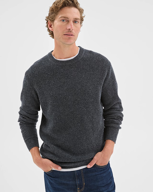 Lambswool long sleeve  crew neck knit jumper