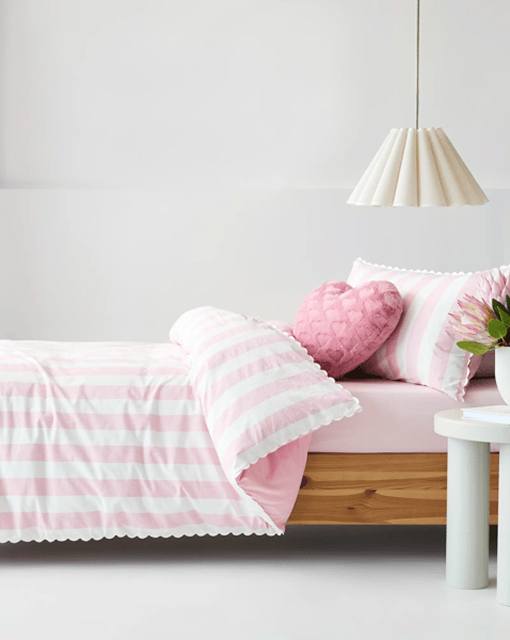 Nova stonewash stripe quilt cover set - single bed