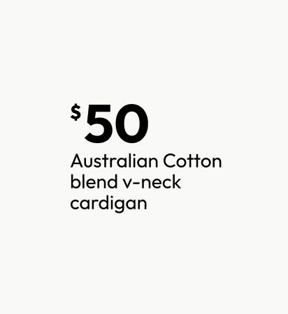 Australian Cotton blend v-neck cardigan