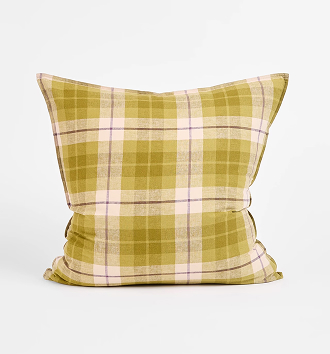 Aster check linen/cotton European pillowcase