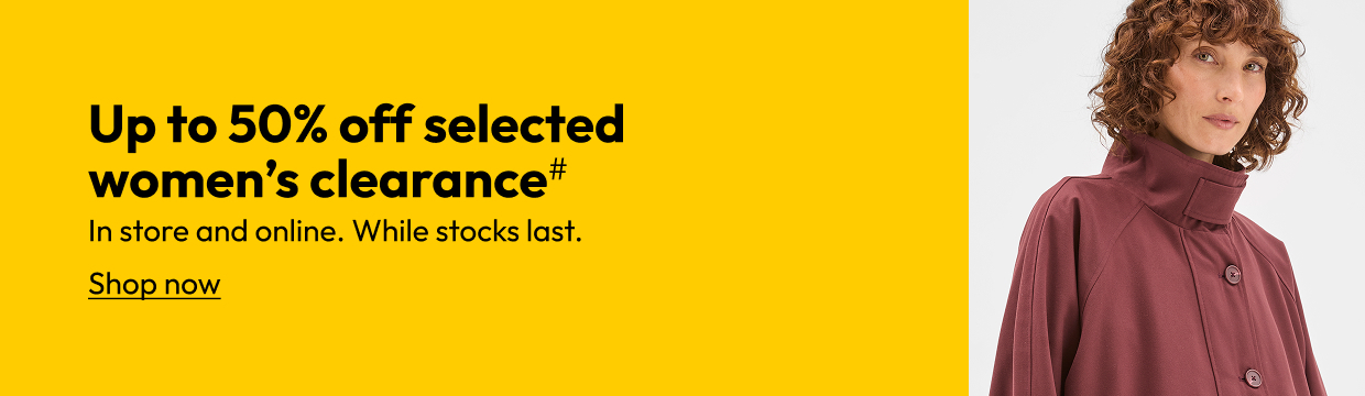 Up to 50% off selected women's clearance#