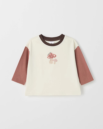 Baby organic cotton long sleeve print t-shirt