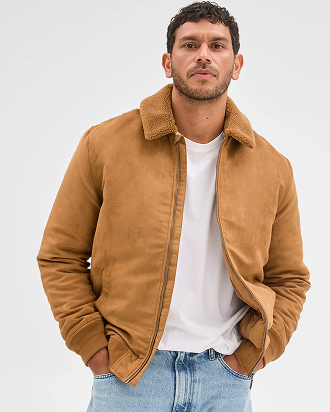 Faux suede jacket