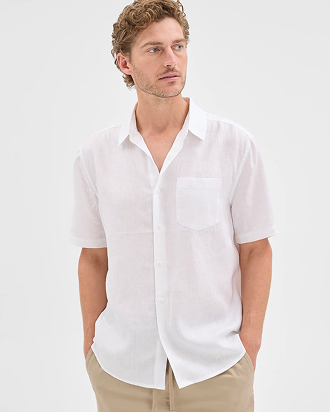 European linen short sleeve shirt
