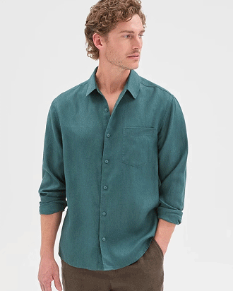 European linen long sleeve shirt