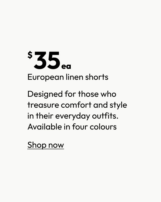 European linen shorts