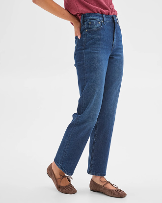Petites Bella straight leg denim jean