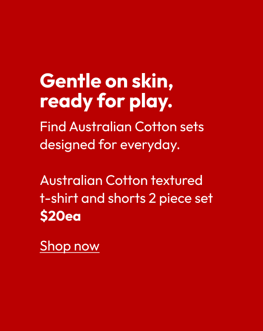 Australian Cotton textured t-shirt and shorts 2 piece set