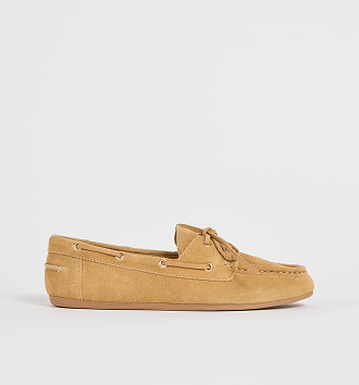 Genuine suede leather boat shoes