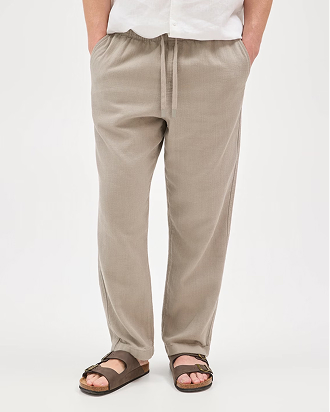 Australian Cotton relaxed textured pants