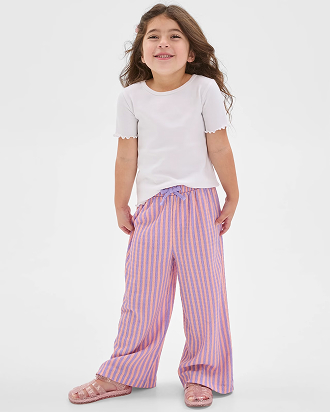 Crinkle wide leg pants