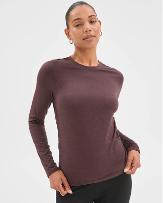 Active studio luxe long sleeve ruched top
