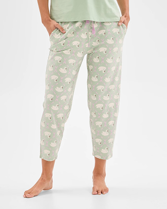 Australian Cotton 7/8 length jersey sleep pants